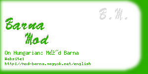 barna mod business card